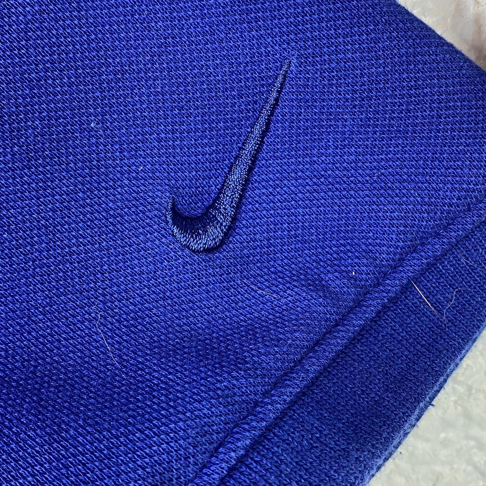 Nike Shirt XL Mens Blue Polo Dri-Fit Shirt Left Sleeve Swoosh - Picture 2 of 10